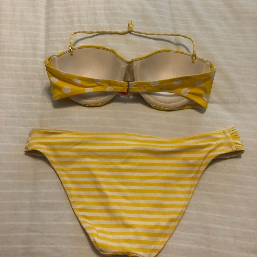 Striped and polka dot VS two piece